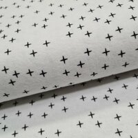 wit zwart plusjes flanel (op=op)