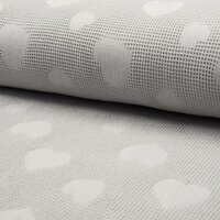wafel jacquard hartje licht grijs