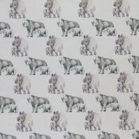 wit (off white) grijs neushoorn en baby neushoorn- digitaal tricot