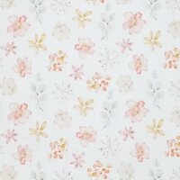 wit (off white) camel roze groen handgeschilderde bloemen - digitaal tricot
