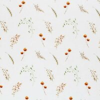 wit (off white) cognac groen blaadjes en planten - digitaal tricot