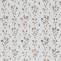 wit (off white)beige (kiezel) bruin vergeet me nietjes bloemen - digitaal fijne katoenen Baby rib tricot SOFT