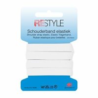 wit elastiek 10mm - 2 meter / kaartje (schouderband elastiek)