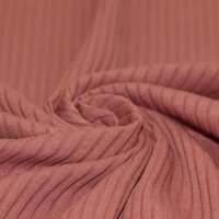 roze-terracotta katoenen Brede Baby rib tricot SOFT