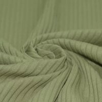 olijf groen katoenen Brede Baby rib tricot SOFT