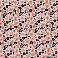 wit (off white) perzik zwart grote panter print - digitale tricot