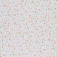 wit (off white) koraal perzik groen blauw boter bloemen - digitale tricot