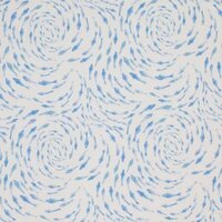 wit (off white) blauw school vissen - digitaal tricot @BEEBSstofjes