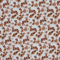 wit (off white) bruin klaprozen bloemen - digitaal tricot