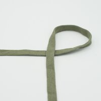 olijf groen army plat katoenen koord - fournituren @kickenstoffen.nl