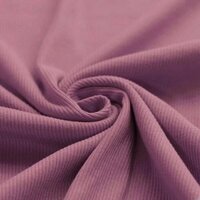BEEBS SOFT oud lila katoenen ribtricot @kickenstoffen