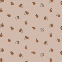 Poppy beige caramel mandarijnen biologische tricot van KicKenStoffe