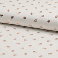 wit goud (rose) blaadjes - glitter tricot