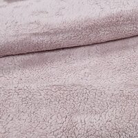 Katoenen teddy oud roze licht van KicKenStoffen