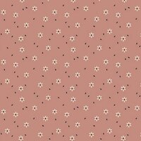 perzik sterbloem - digitaal fijne katoenen Baby rib tricot SOFT