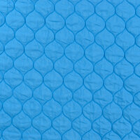 aqua blauw  gevoerdestof van KicKenStoffen