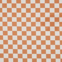 oranje wit ruiten katoen
