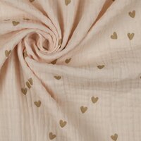 beige hartjes hydrofiel KicKenStoffen