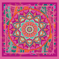 Fuchsia Pareo Paneel KicKenStoffen beachwear