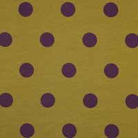 big dots oker paars van KicKenStoffen