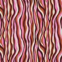 Radiance viscose strepen roze perzik Poppy