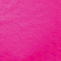 hartjes broderie katoen fuchsia roze KicKenStoffen