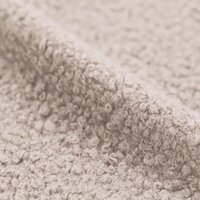 BeebsTeddy Boucle Fabric Curly kiezel beige