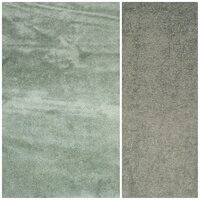 bamboe katoen fleece zee groen - saffier KicKenStoffen