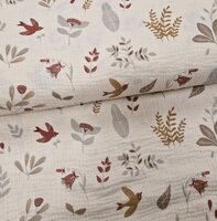 bloemen vogels en blaadjes hydrofiel KicKen Stoffen