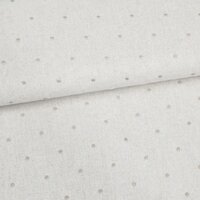 linnen viscose natural nopjes - dots KicKenstoffen