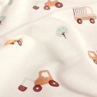 Jursie soft sweat katoen werkvoertuigen en vrachtautos KicKenStoffen