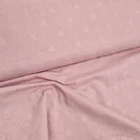 blush oud roze jacquard katoen voile stippen - KicKenStoffen
