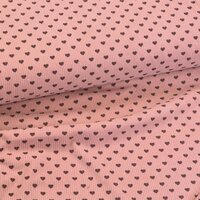 corduroy rib hartjes roze - kickenstoffen