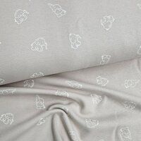 qjutie waffle print elephants sand - KicKenStoffen