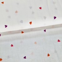 broderie hydrofiel met fris gekleurde hartjes 0364