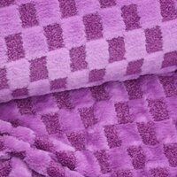 high low checked fur cyclaam KicKenStoffen