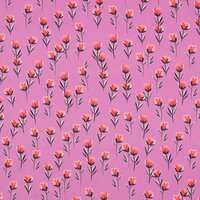 fijne poplin katoen fuchsia digitale bloem 05178 KicKenStoffen