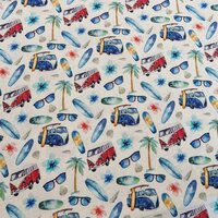 vw busjes beach hippie Udi katoen BEEBSstofjes