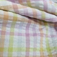 seersucker ruit pastel kleuren Poppy -KicKenStoffen