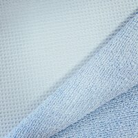 badstofwafel licht blauw - KicKenStoffen