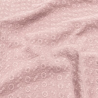BEEBS roze broderie met bloem en gaatjes hydrofiel Suzy kickenstoffen