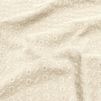 BEEBS natural broderie met bloem en gaatjes hydrofiel Suzy kickenstoffen