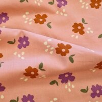 roze gekleurde bloem corduroy extra fijne rib van KicKenStoffen 96751