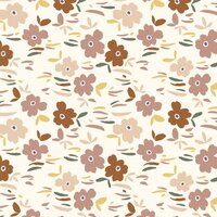 bloemen voile poplin katoen swessie - KicKenStoffen