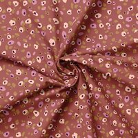 panterprint claypink voile poplin katoen swessie - KicKenStoffen