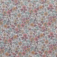 Vintage bloemen mauve tricot BEEBS stofjes - KicKenStoffen