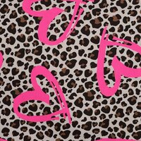 Qjutie panter neon harten french terrry - KicKenStoffen