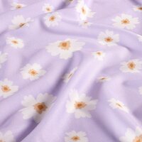 lila mooie bloem lycra swimwear KicKenStoffen