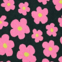 teddy groen roze lime  bloemen Poppy fabrics 03716. - KicKenStoffen