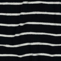 strepen badstof tricot marine blauw - kickenstoffen
